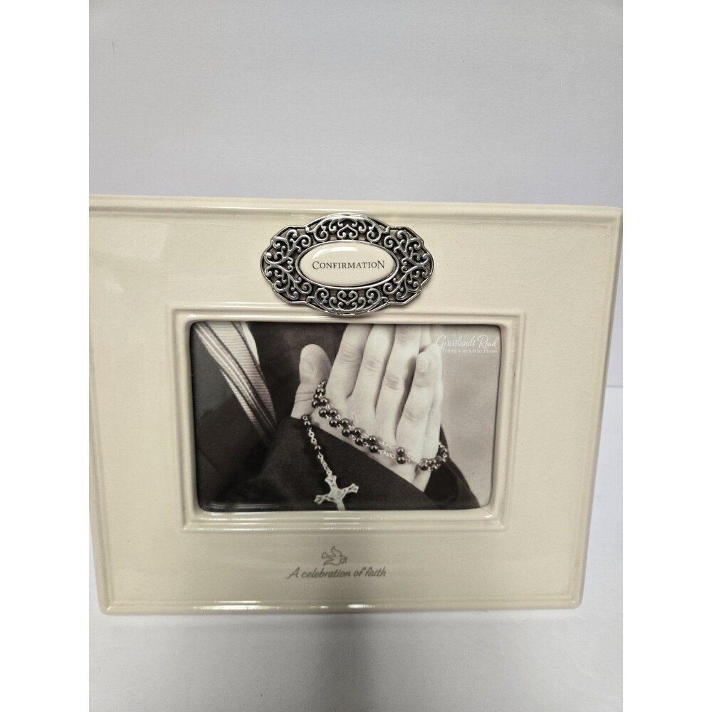 Confirmation Frame 4X6 Pearl White, Landscape Elegant A Celebration Of Faith